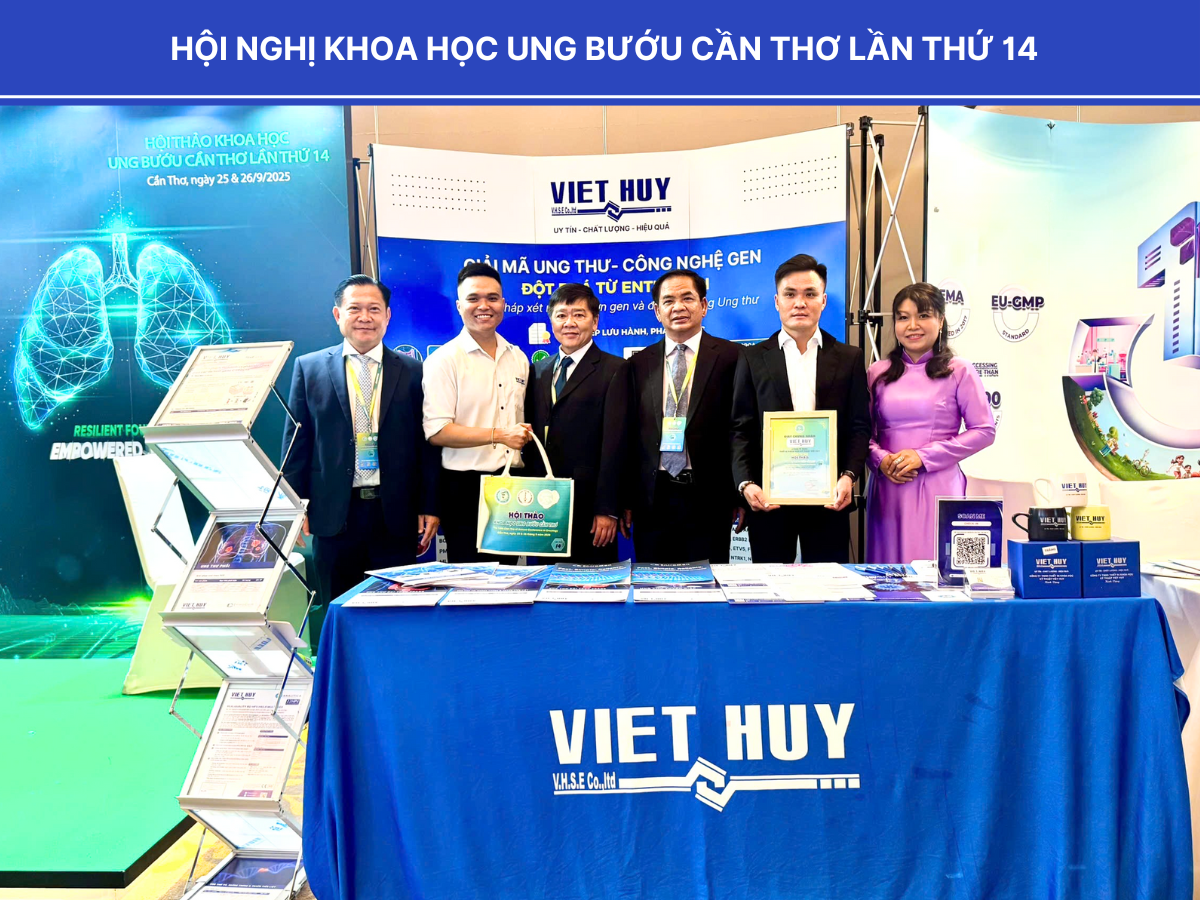 Việt Huy tại Hội nghị Ung bướu Cần Thơ (CACO 14): Khẳng định vai trò Sinh học Phân tử trong Y học Chính xác Việt Huy tại Hội nghị Ung bướu Cần Thơ (CACO 14): Khẳng định vai trò Sinh học Phân tử trong Y học Chính xác